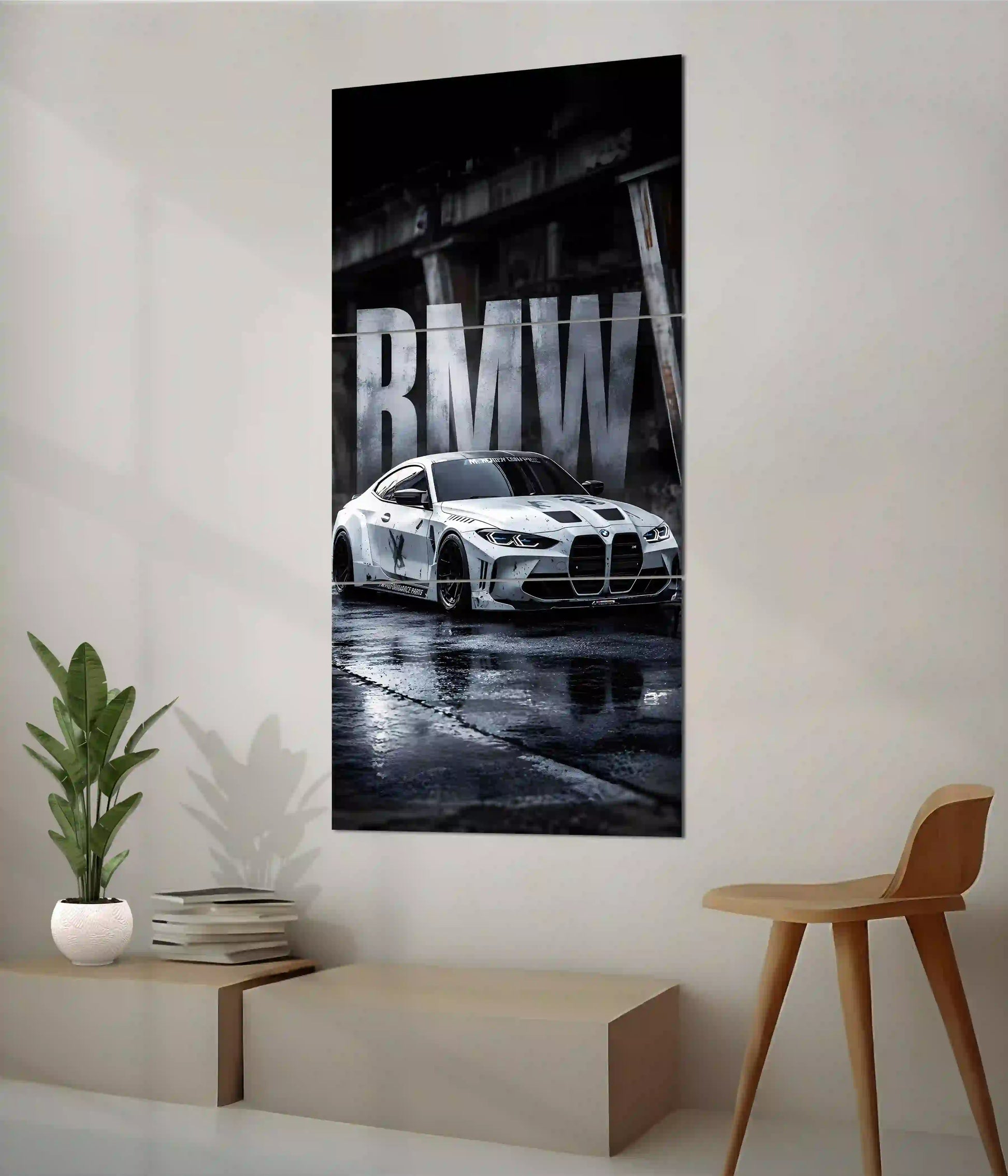 BMW M4 Performance Split Wall Poster on Wall - Everanta