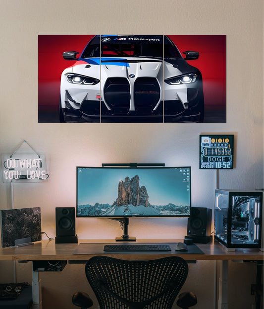 BMW M Motorsport Car Split Poster Set Main Image - Everanta