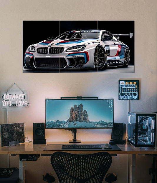 BMW Race Car Split Poster Set Main Image - Everanta