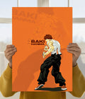 Baki Hanma Minimalist Anime Wall Poster