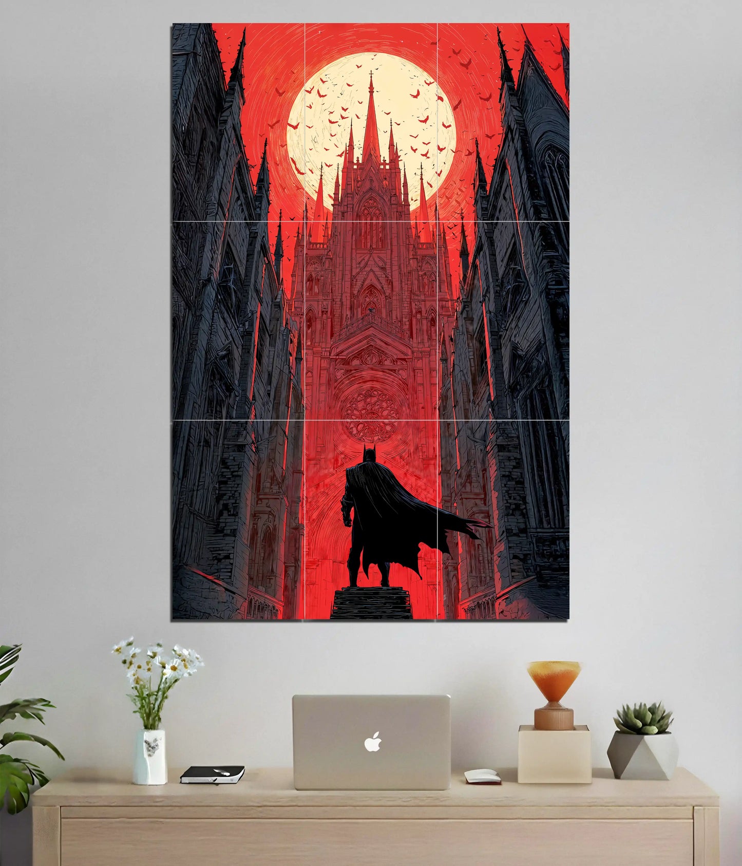 Batman Red Moon Cathedral – 9 Piece Split Poster Main Image - Everanta
