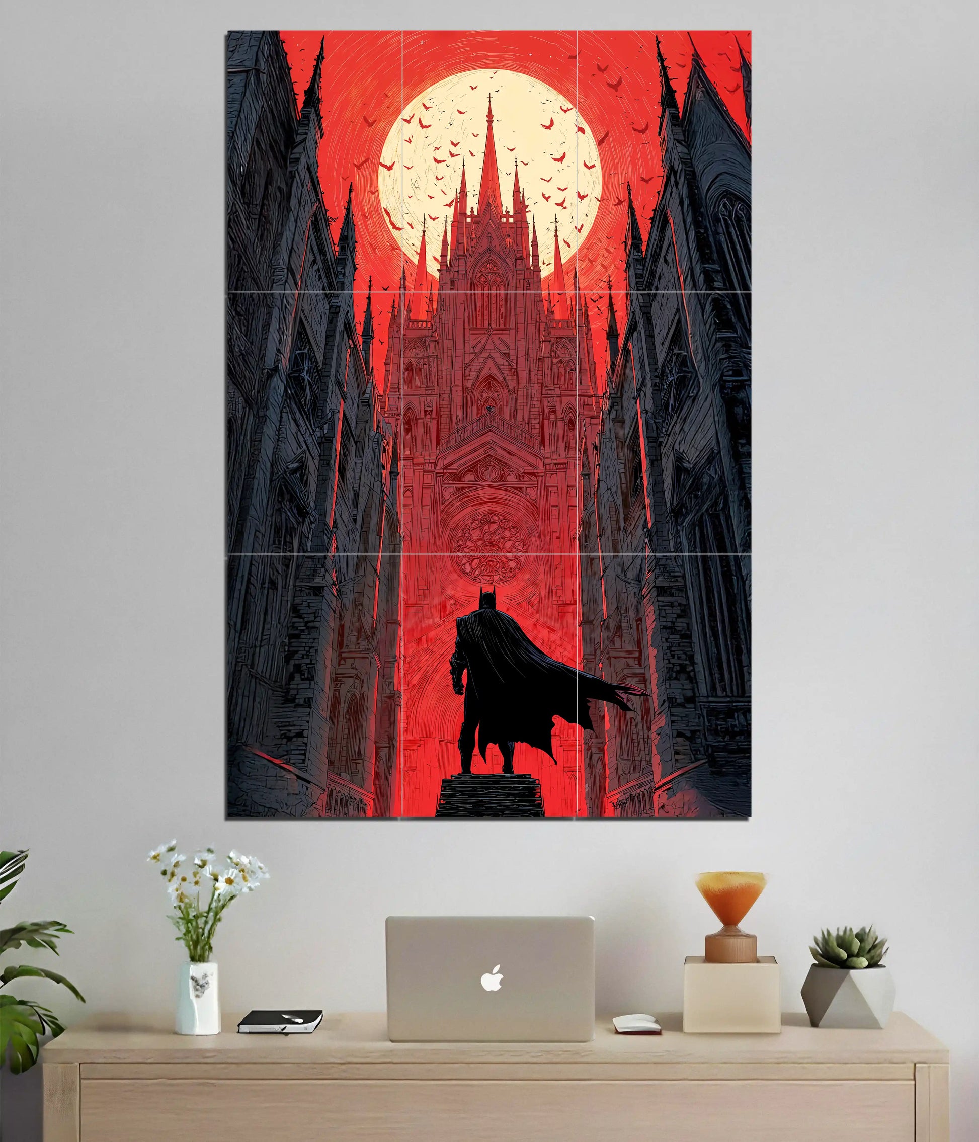 Batman Red Moon Cathedral – 9 Piece Split Poster Main Image - Everanta