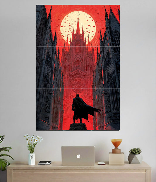 Batman Red Moon Cathedral – 9 Piece Split Poster Main Image - Everanta