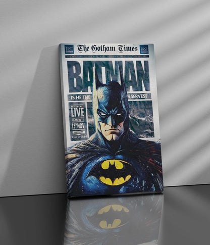 Batman: The Gotham Times Cover Canvas Print Side Look - Everanta
