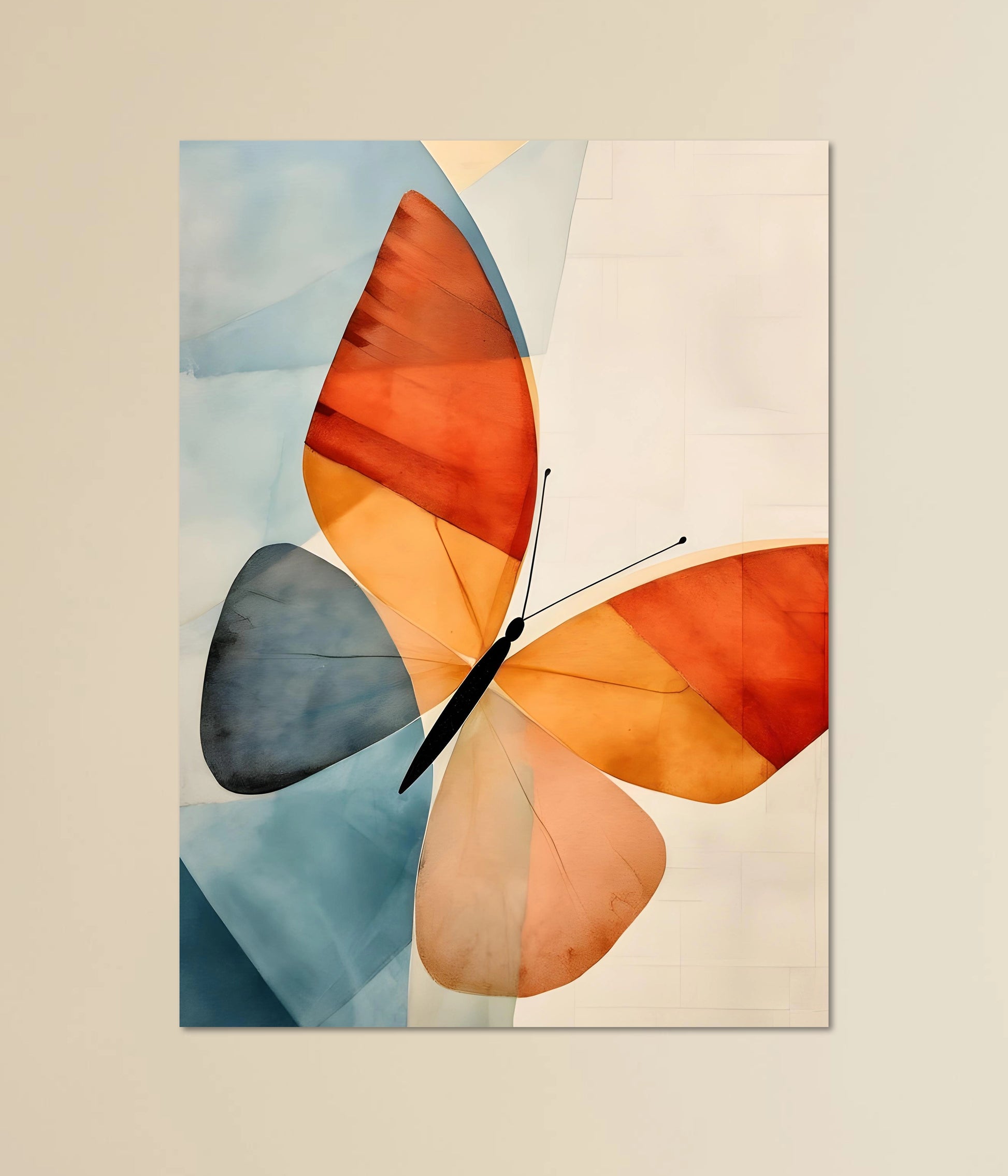 Beautiful Butterfly Abstract Wall Poster Main Image - Everanta