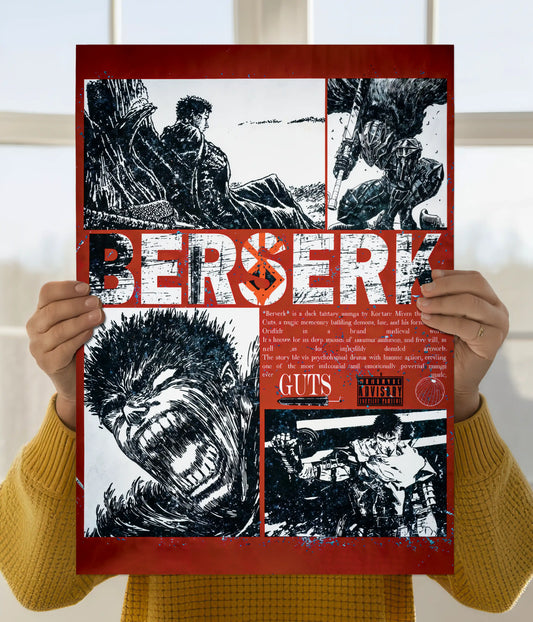Berserk Guts Manga Collage Anime Wall Poster Main Image - Everanta
