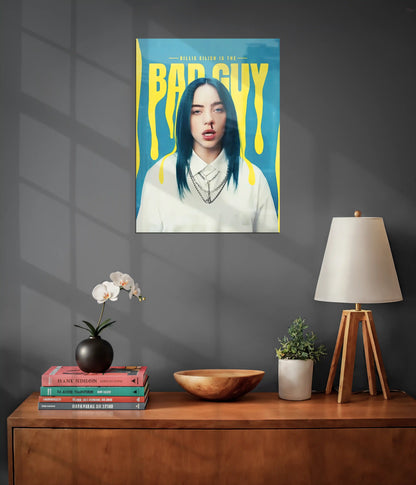 Billie Eilish – Bad Guy Aesthetic Metal Poster on Wall - Everanta