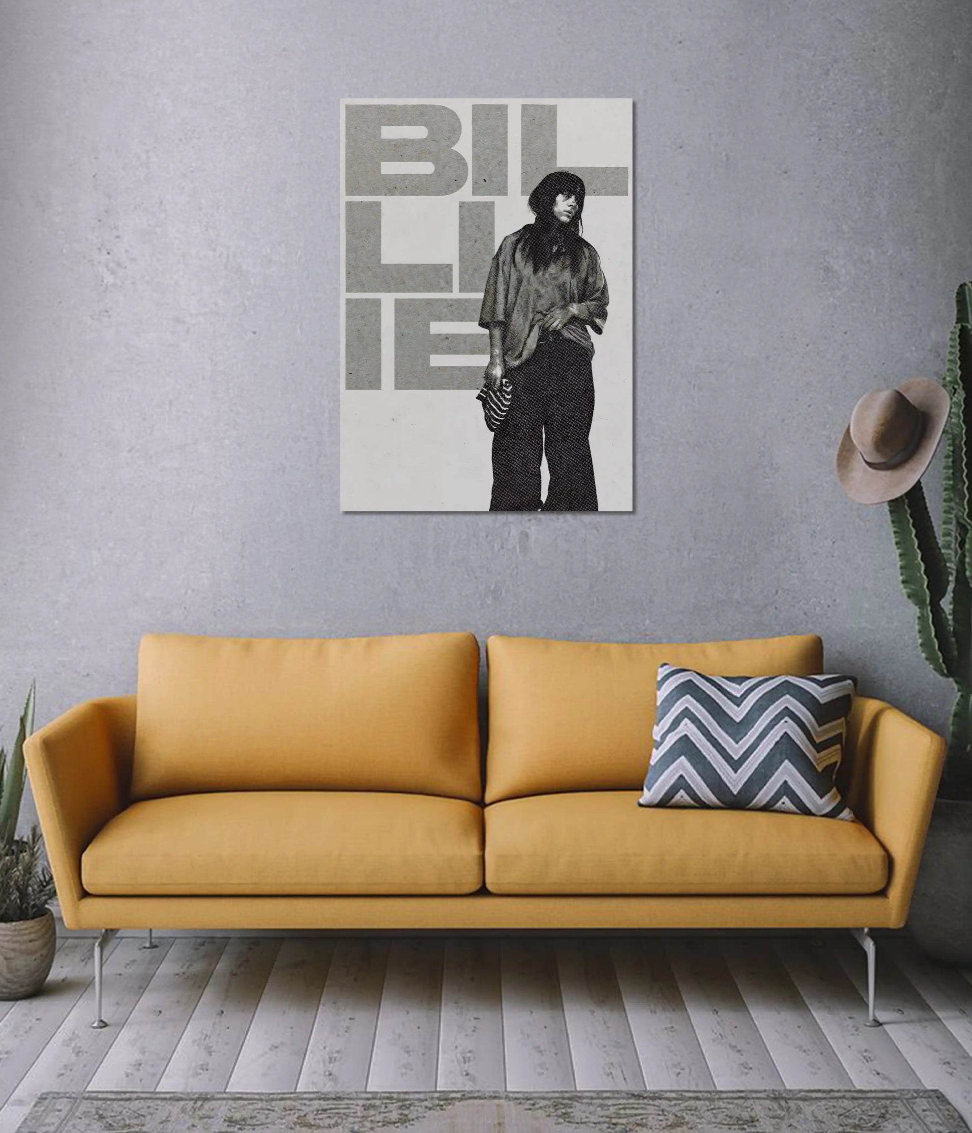 Billie Eilish Minimalist Poster on Wall - Everanta