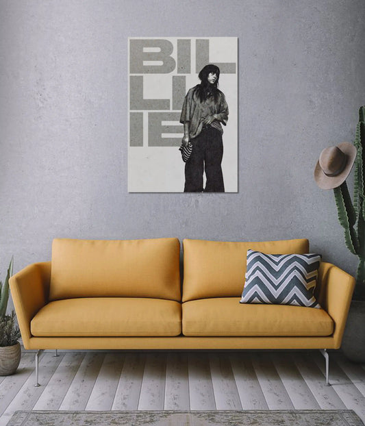 Billie Eilish Minimalist Poster on Wall - Everanta