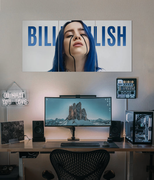 Billie Eilish Split Poster – Blue Tears Edition Main Image - Everanta