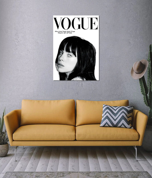 Billie Eilish Vogue Editorial Wall Poster on Wall - Everanta
