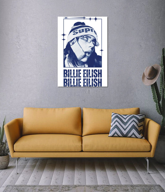Billie Eilish Y2K Pop Wall Poster on Wall - Everanta