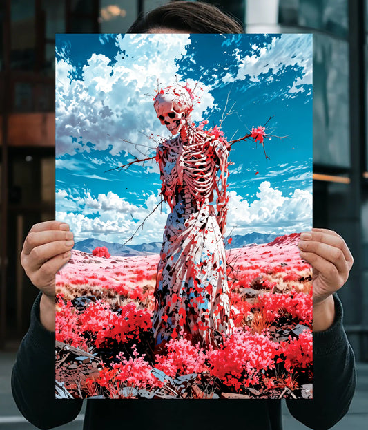 Blossoming Skeleton Aesthetic Wall Poster Main Image - Everanta