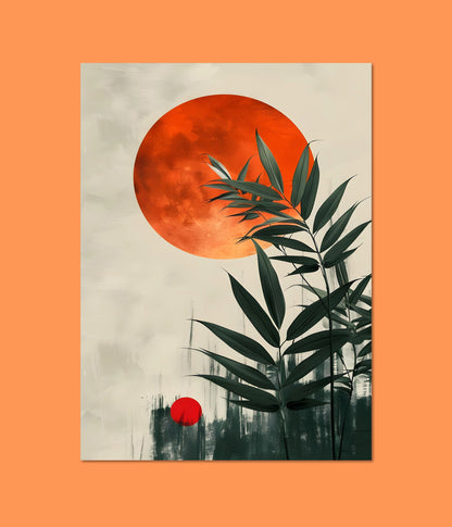 Boho Botanical Abstract Neutral Tones Poster Main Image - Everanta