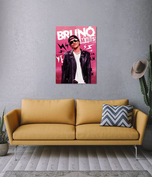 Bruno Mars – Retro Pop Wall Poster - Everanta