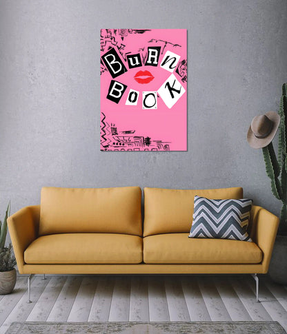 Burn Book – Pink Pop Culture Aesthetic Poster on Wall - Everanta