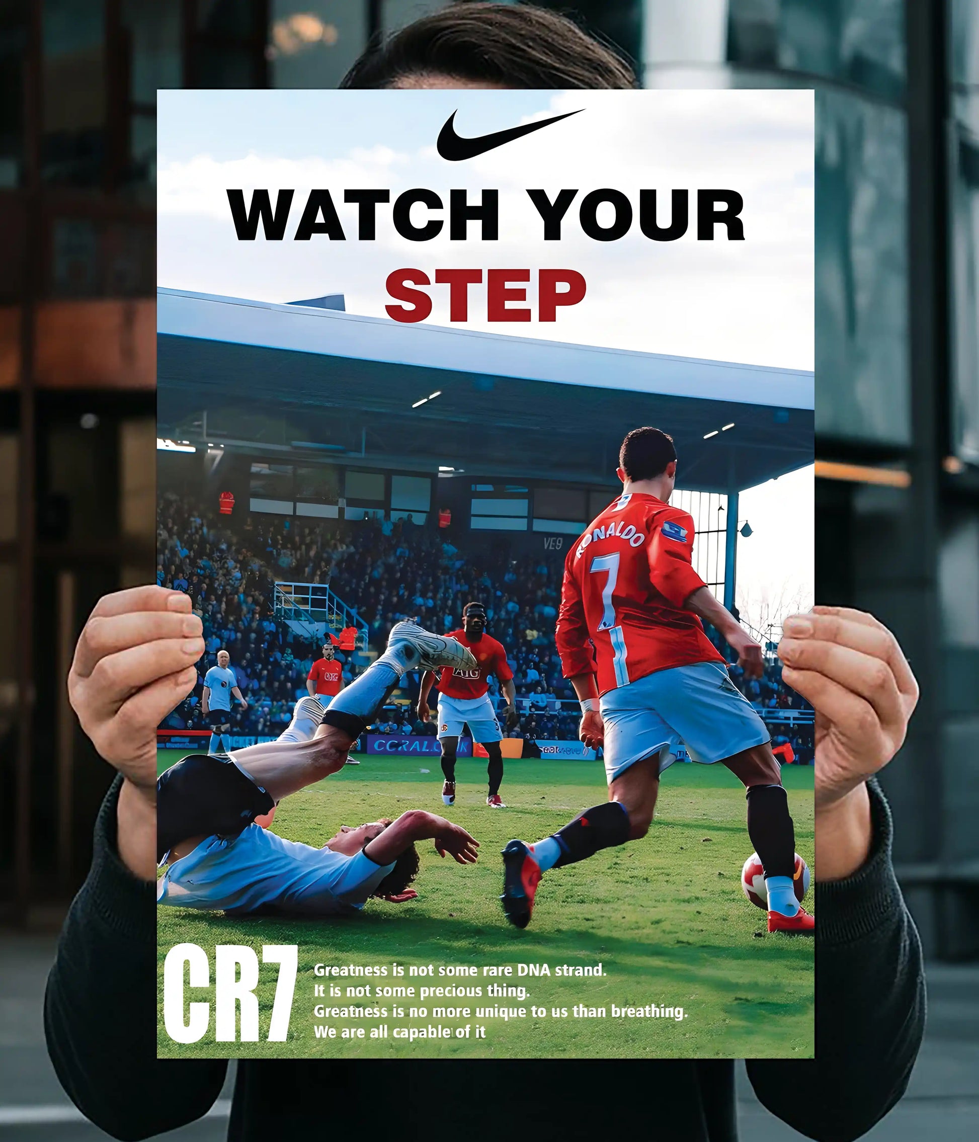 CR7 “Watch Your Step” Football Wall Poster Main Image - Everanta