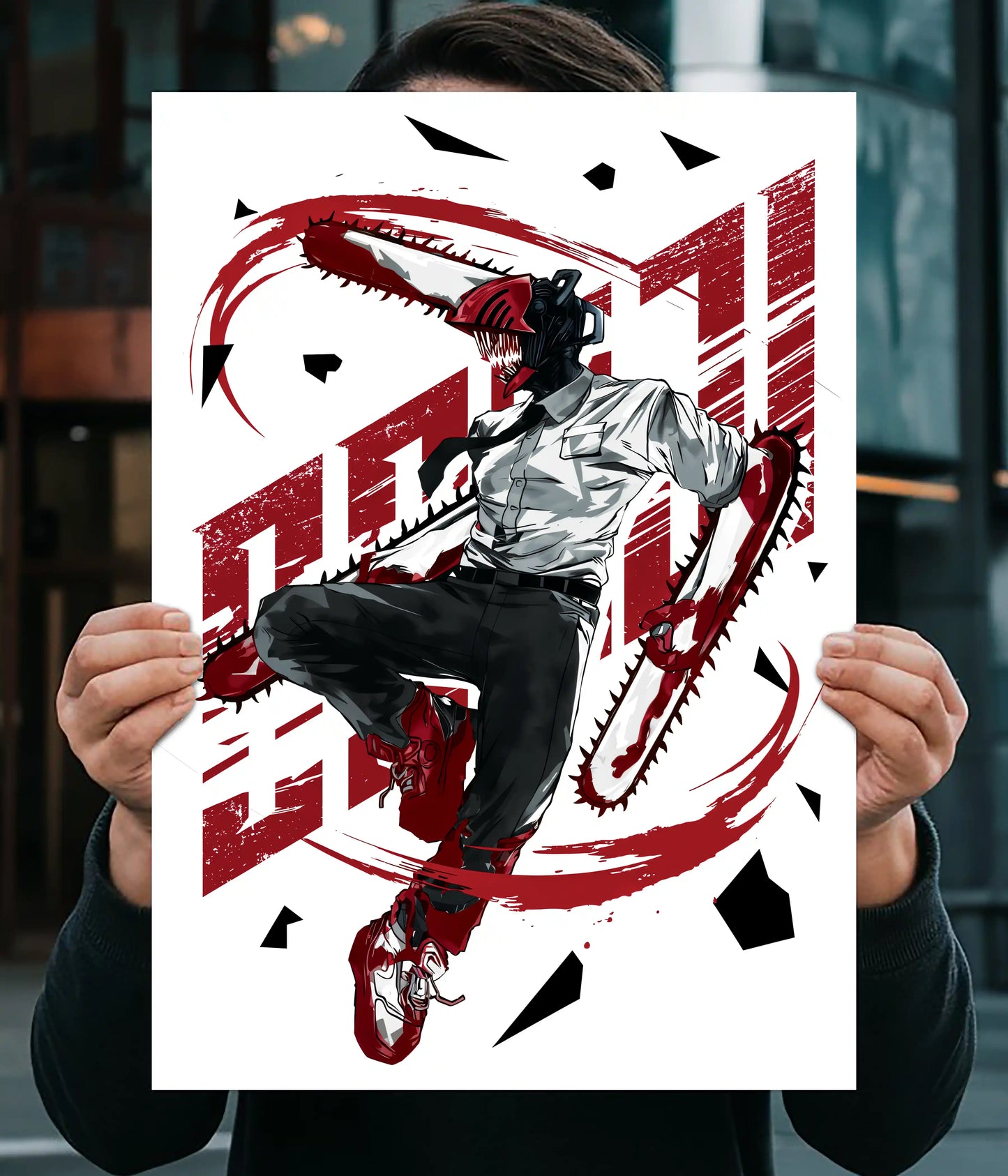 Chainsaw Man Denji Action Pose Anime Poster Main Image - Everanta