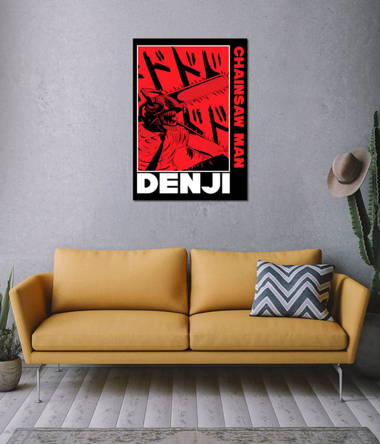 Chainsaw Man Denji Anime Wall Poster on Wall - Everanta