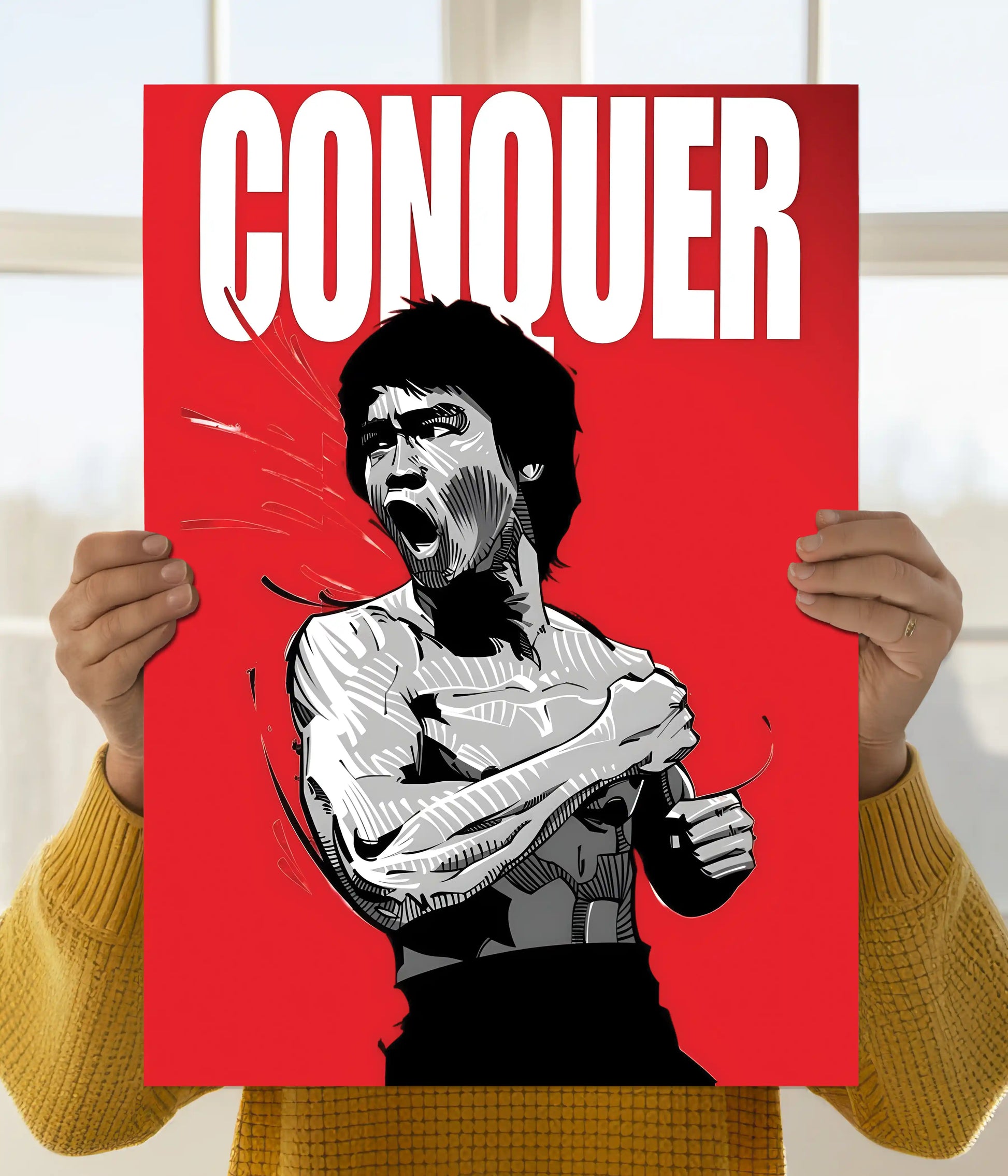 Conquer – Discipline Over Everything Motivational Poster Main Image - Everanta