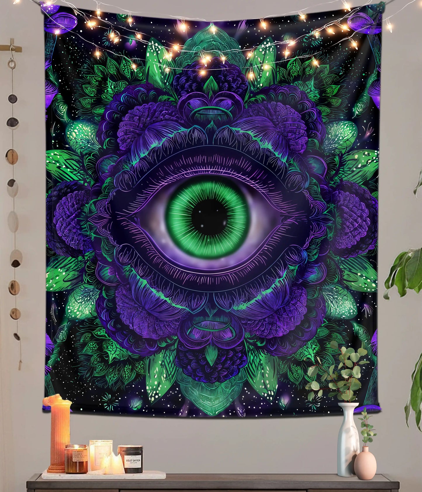 Cosmic All-Seeing Eye Psychedelic Wall Tapestry Main Image - Everanta