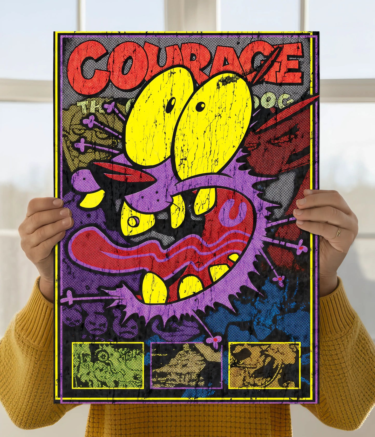 Courage Chaos – Funny Cartoon Wall Poster Main Image - Everanta