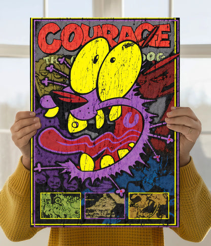 Courage Chaos – Funny Cartoon Wall Poster Main Image - Everanta