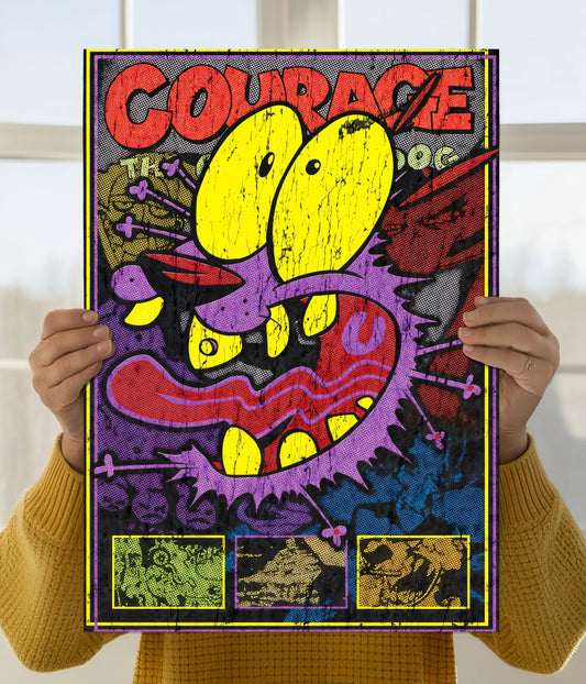 Courage Chaos – Funny Cartoon Wall Poster Main Image - Everanta
