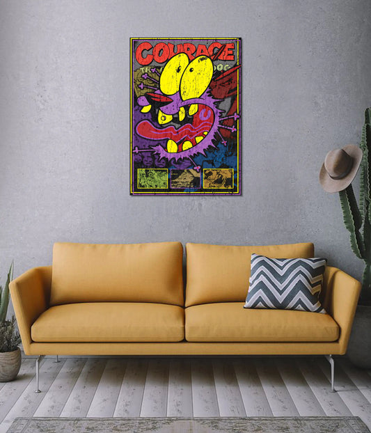 Courage Chaos – Funny Cartoon Wall Poster on Wall - Everanta