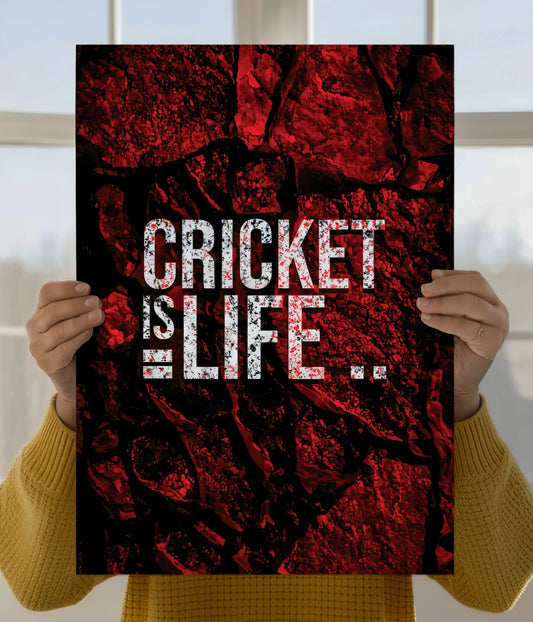 Cricket Is Life Motivational Poster Main Image - Everanta