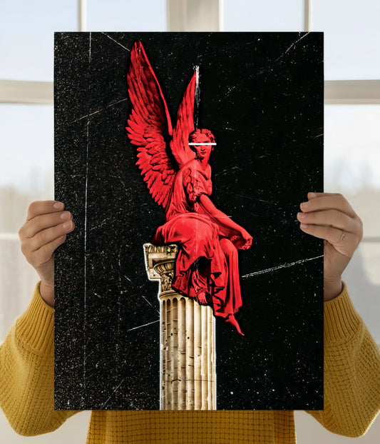 Crimson Angel | Dark Aesthetic Wall Poster Main Image - Everanta