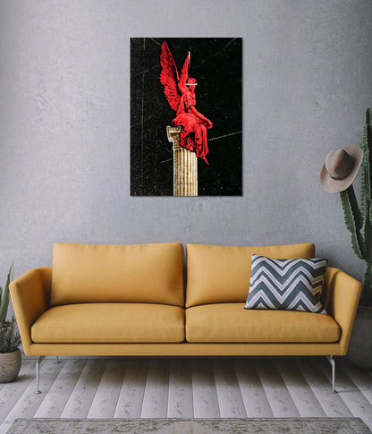 Crimson Angel | Dark Aesthetic Wall Poster on Wall - Everanta