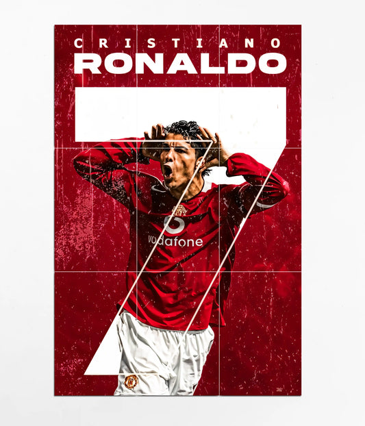 Cristiano Ronaldo 9-Piece Split Poster Design - Everanta