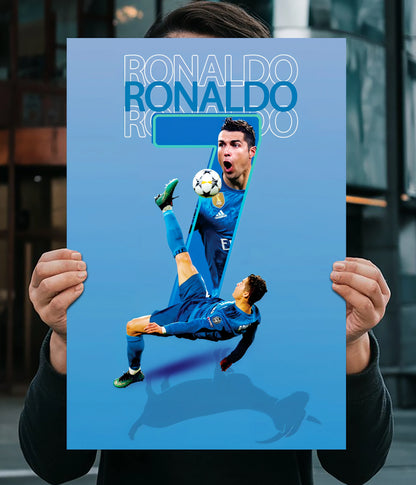 Cristiano Ronaldo No.7 – The Legend in Action Wall Poster Main Image - Everanta