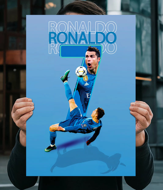 Cristiano Ronaldo No.7 – The Legend in Action Wall Poster Main Image - Everanta