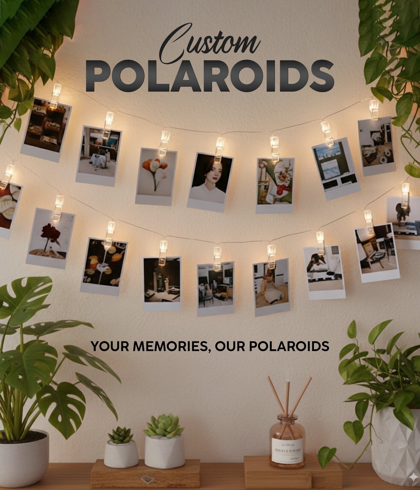 Custom Polaroid Prints – Retro Photo Prints With Lights - Everanta