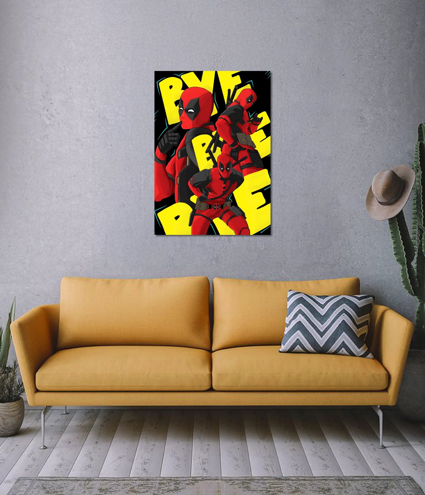 Deadpool “Bye Bye” Poster – Funny Marvel Superhero On Wall - Everanta