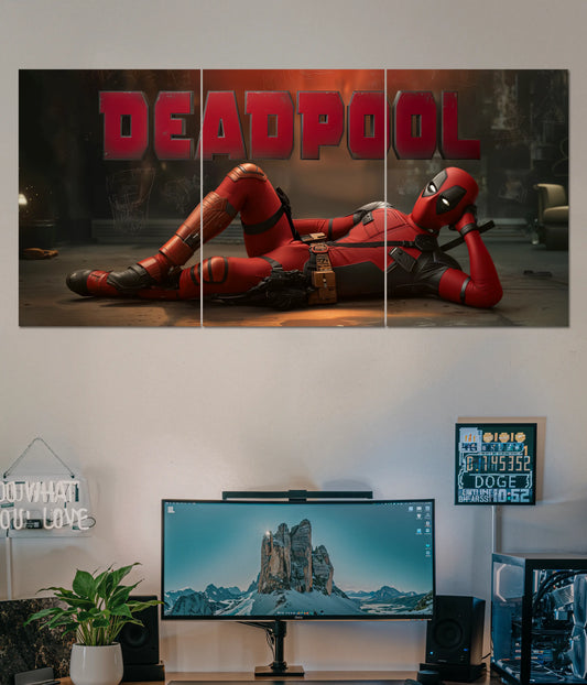 Deadpool Split Wall Poster – Funny & Bold Superhero Decor Main Image - Everanta