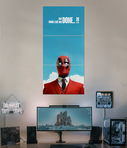 Deadpool Suit Up – Bold Superhero Split Poster - Everanta