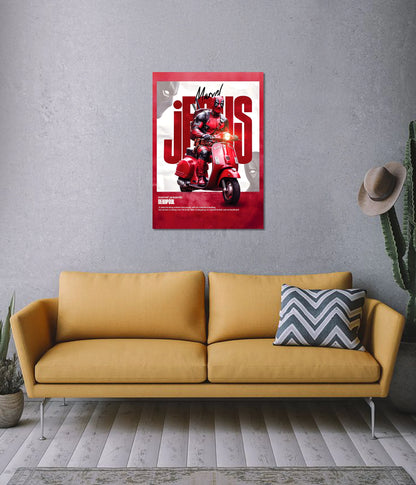 Deadpool on Scooter – Marvel Superhero Wall Poster - Everanta