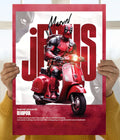 Deadpool on Scooter – Marvel Superhero Wall Poster