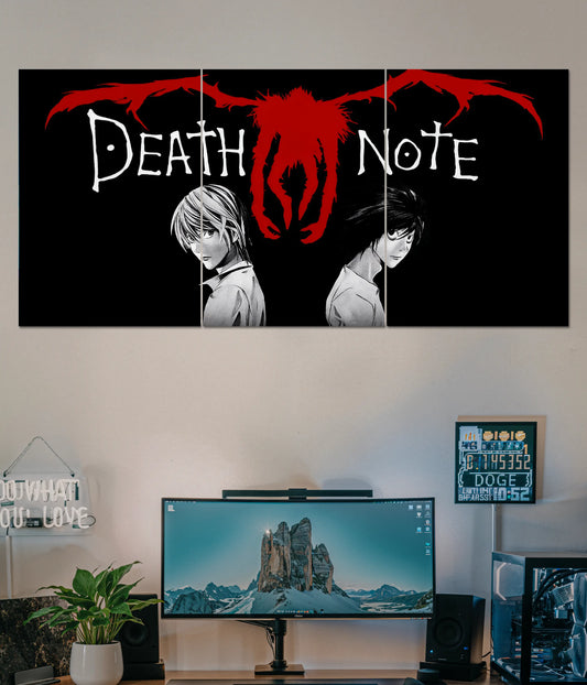 Death Note Split Wall Poster – Anime Art of Light & L Showdown Main Image - Everanta