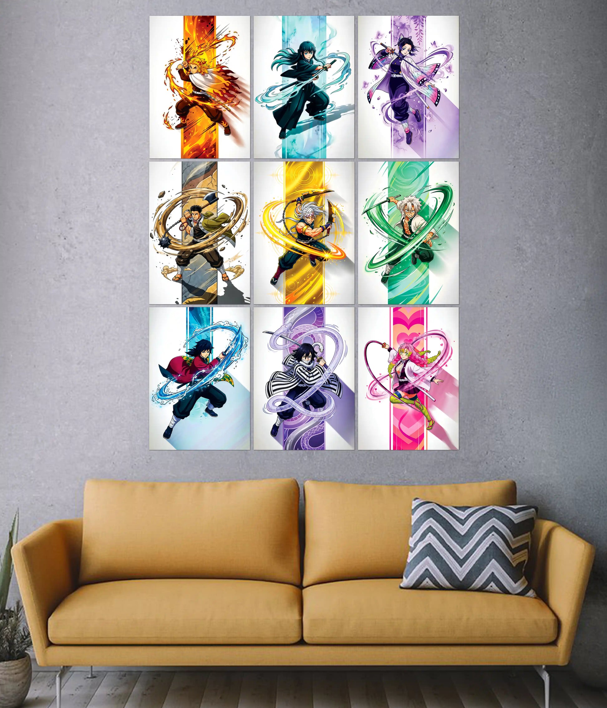 Demon Slayer Hashira 9-Piece Poster Set - Everanta