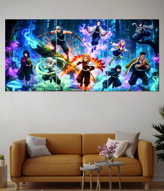 Demon Slayer Hashira Awakening Split Poster - Everanta