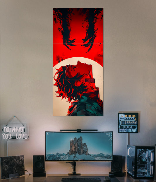Demon Slayer Rising Spirit – Anime Split Poster Main Image - Everanta