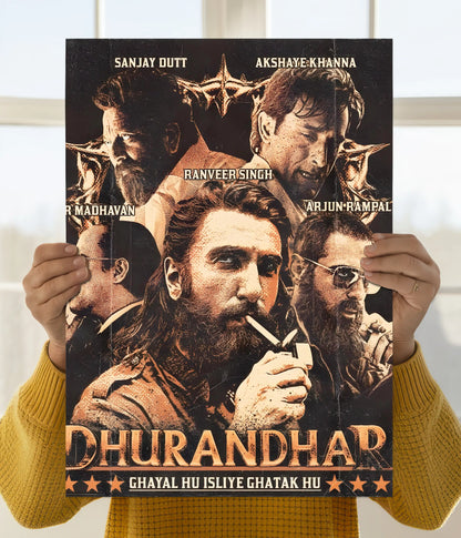 Dhurandhar Movie Cast Wall Poster Main Image - Everanta
