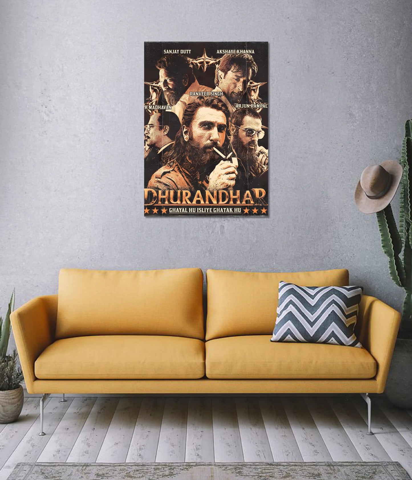 Dhurandhar Movie Cast Wall Poster on Wall - Everanta