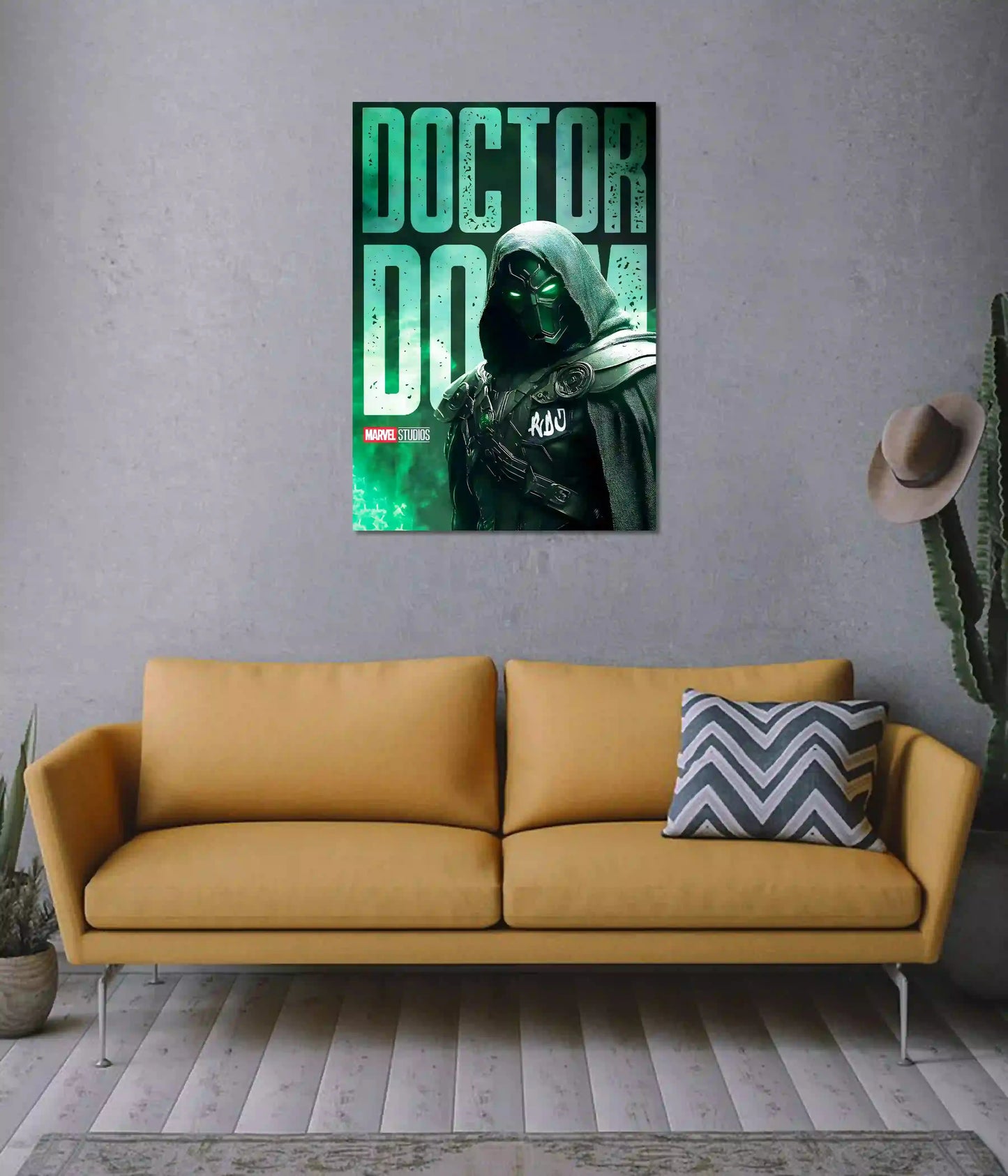 Doctor Doom Emerald Shadow Wall Poster on Wall - Everanta