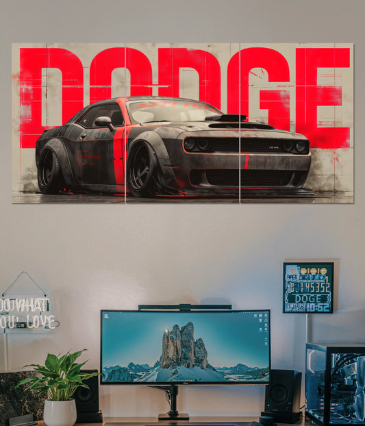 Dodge Muscle Car Split Poster Main Image - Everanta