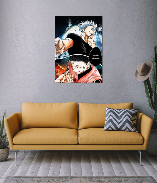 Domain Expansion – Gojo vs Sukuna Poster on Wall - Everanta
